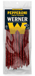 Werner Pepperoni Smoked Meat Sticks - 20 Pork and Beef Sticks Bulk