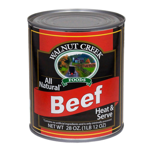 AmishTastes Walnut Creek Canned Beef Chunks, All Natural, Heat & Serve, 28 Oz.