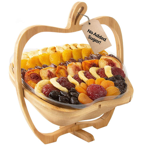 Oh! Nuts Dried Fruit Gift Basket - Gourmet Gift Baskets - Holiday Healthy Assortment Dried Fruits Gift Box - Crafted