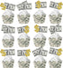 The DaPai 48Pcs 100 Set Dollar Bill Cupcake Wrappers and Toppers Currency Symbol Cupcake Holders with Treat Picks Kit