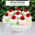 24 Count Global Sugar Art Premium Wedding & Party Edible Rose Cake & Cupcake Sugar Flowers, Red, with Leaves by Chef