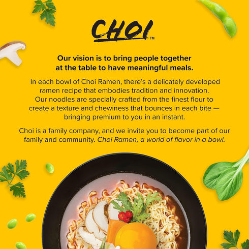 2.29 oz. (65g), 6-Pack CHOI Sriracha Ramen Noodle Soup, Original - Microwavable Cup