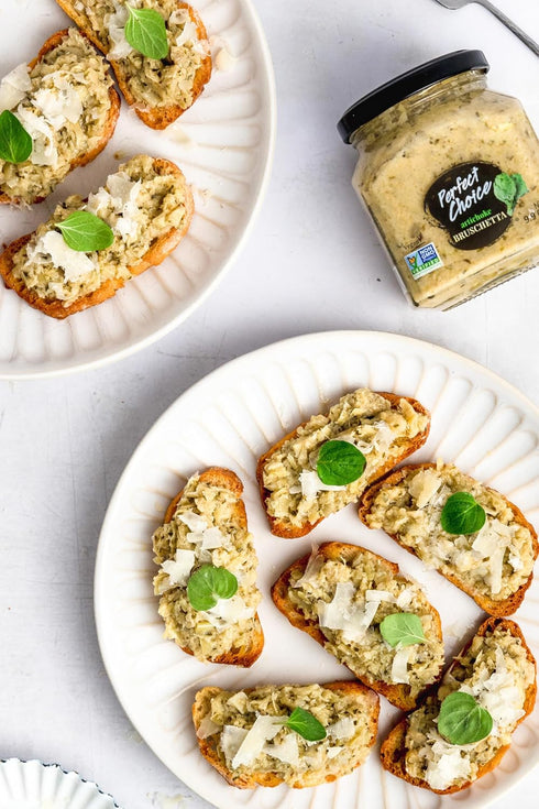Pack Pack 3 Perfect Choice Variety with Delicious Artichoke Bruschetta, Green Asparagus Bruschetta & Caramelized Onion