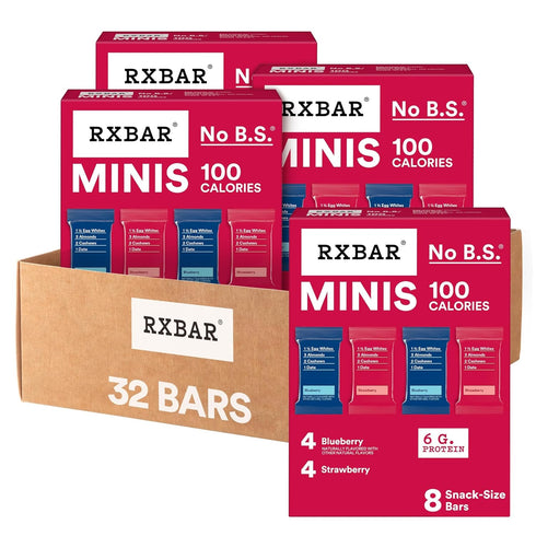 RXBAR Minis Protein Bars, 6g Protein, Gluten Free Snacks, Variety Pack (4