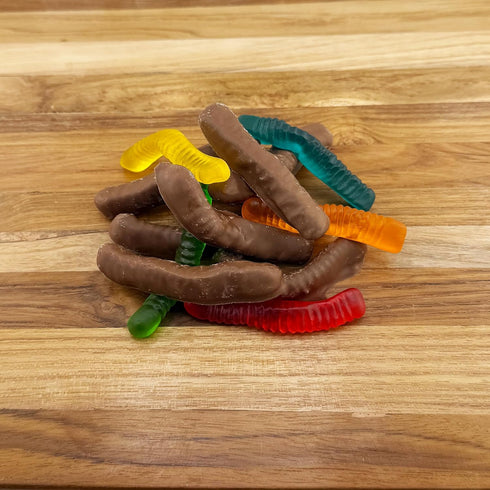 Gummy (1 (Pack 1), FirstChoiceCandy Chocolate Covered Worms Pound of Milk Chocolate)