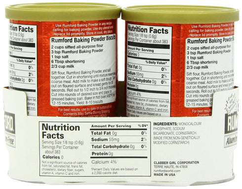 Rumford Baking Powder, 8.1 Ounce Pack of 2