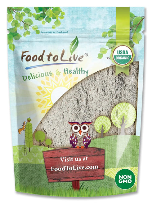 Food to Live Organic Dark Rye Flour, 1 Pound Whole Grain, Non-GMO,