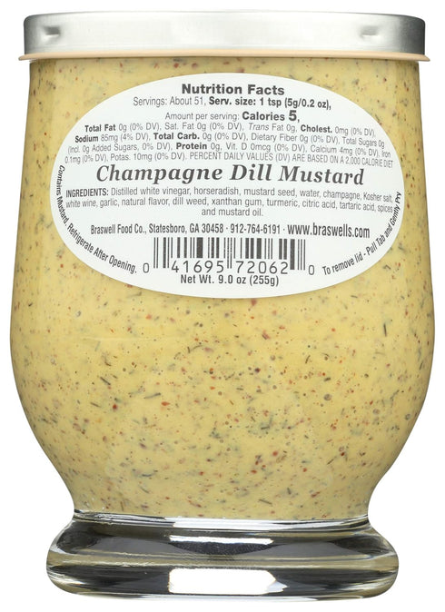9 Braswells, Mustard Champagne Dill, Ounce