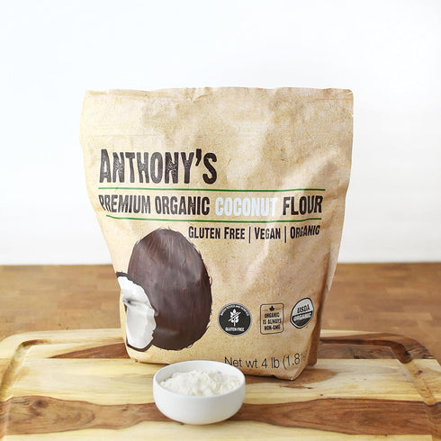 4 lb, Anthony's Organic Coconut Flour, Batch Tested Gluten Free, Non GMO, Vegan, Keto Friendly