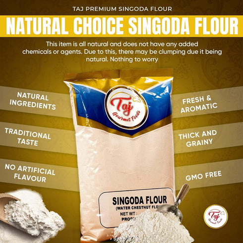 TAJ Gourmet Foods 4-Pounds TAJ Premium Singoda Flour, Water Chestnut Flour