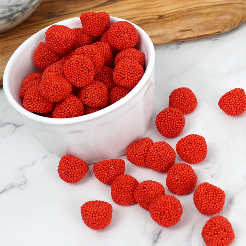 Gummies, 1 Red Berries With Nonpareils, Red Berry Flavor, Red Candy The Hampton Popcorn & Candy Company, Pound Bag (Red