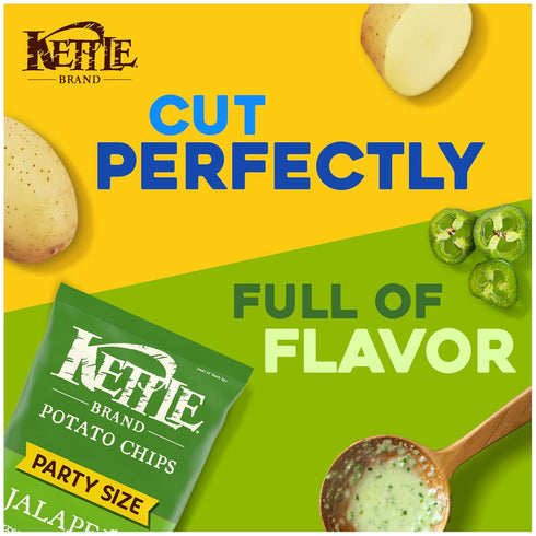 13 Oz Kettle Brand Potato Chips, Jalapeno Kettle Chips, Party Size