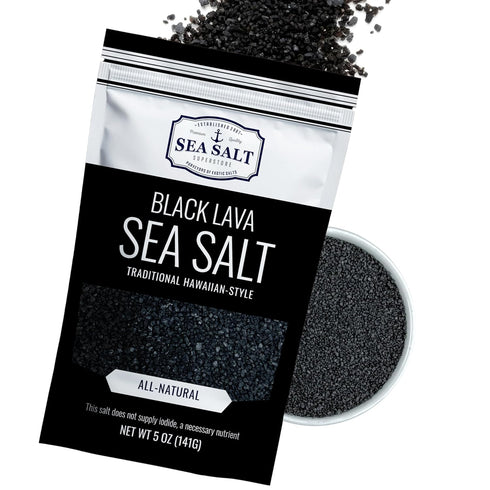Black Lava Hawaiian Sea Salt Infused with Activated Charcoal Hawaiian-Style Black Salt