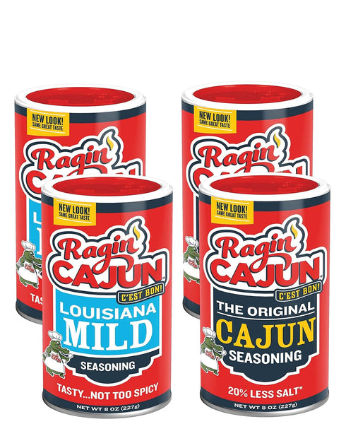 Mild Cajun Seasoning 8 oz (2) + Original Cajun Seasoning 8 oz (2) Variety Pack