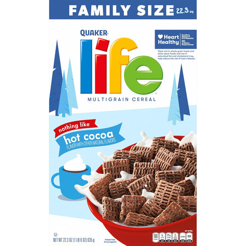22.3 Oz Quaker Life Multigrain Cereal, Hot Cocoa, Family Size