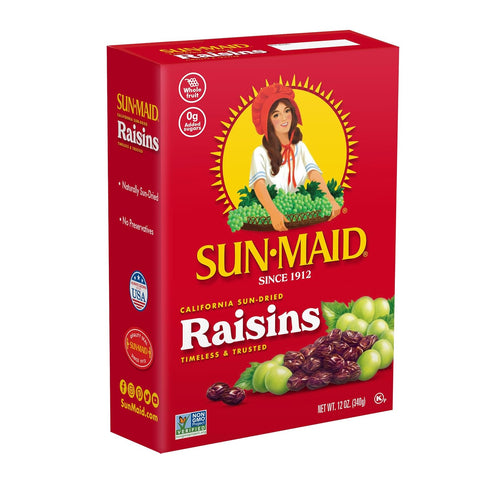 12 Oz (12 Pack) Sun-Maid California Sun-Dried Raisins - Sharing-Size Box - Dried Fruit for Healthy Snacks, School