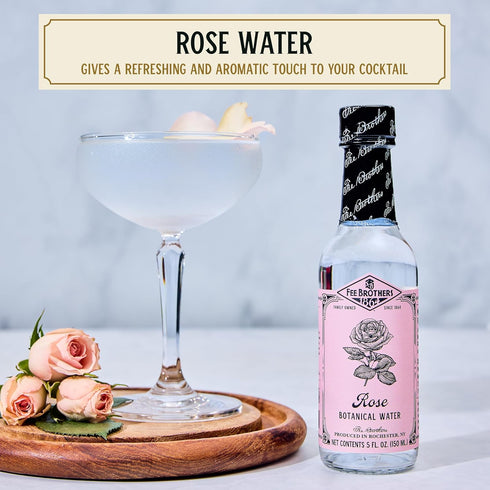 5 oz Fee Brothers Rose Botanical Water - Cocktail Mixer, Aromatic Spirit and Floral Flavoring Extract, fl