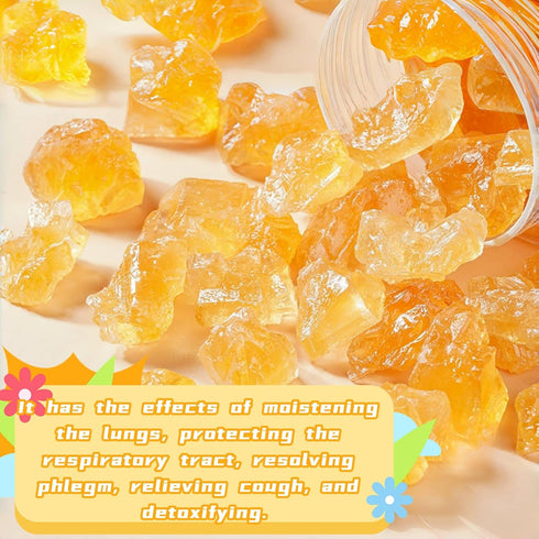 Noble Createaprototype 1000g 35.27 oz 100% Yellow Rock Sugar - Natural , Clear Brown Crystal Rock Sugar, Lump Sugar