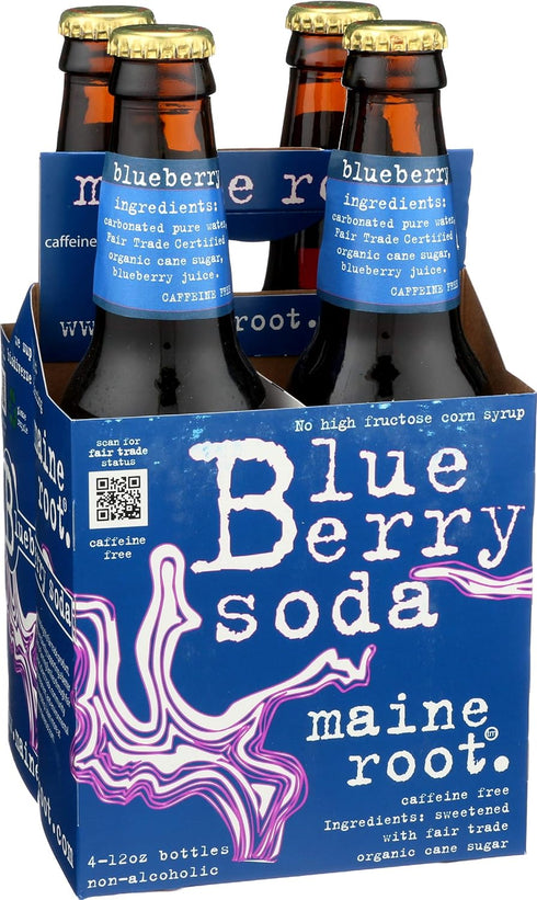 Maine Root 48 oz, 4 Soda Blueberry, fl ct