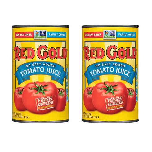 Red Gold Fresh Tomato Juice, No Salt Added, Kosher and Gluten Free,