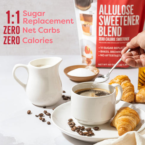 3 LB 1:1 BetterBody Foods Allulose Sweetener Bag - Zero Calorie, Non-GMO & Gluten -Free, Sugar Replacement with No