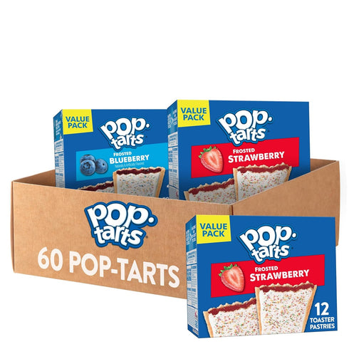Pop-Tarts Toaster Pastries, Breakfast Foods, Kids Snacks, Value Pack, Variety Pack (60