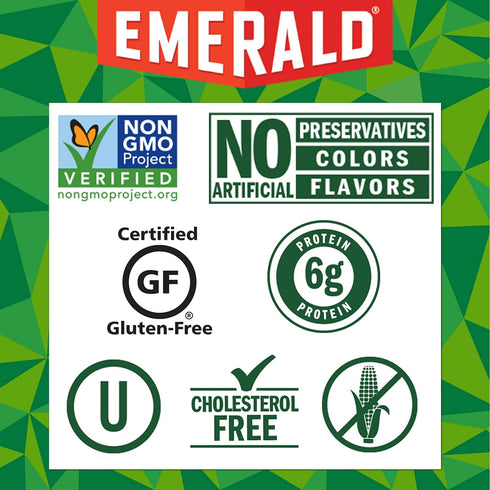 12 (1-Pack), 1.25 Oz Emerald Nuts Roasted & Salted Cashews Ct Individual Snack Tubes, Plant-Based Protein, Kosher