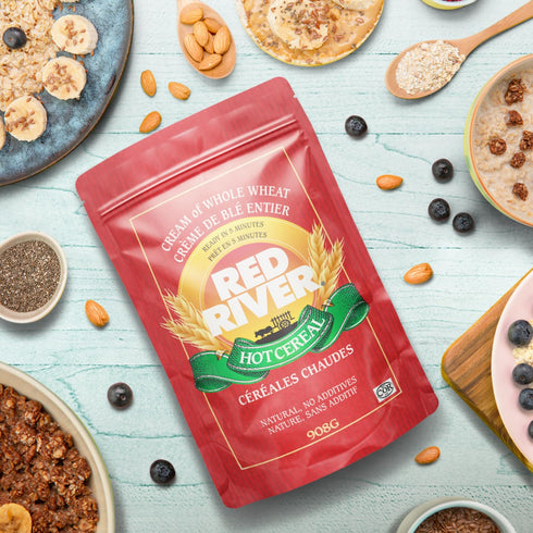 (2lbs 908g) (1-Pack) Red River Cereal - Cream of Whole Wheat Hot Cereal / Made in Canada at Arva Flour Mills - All