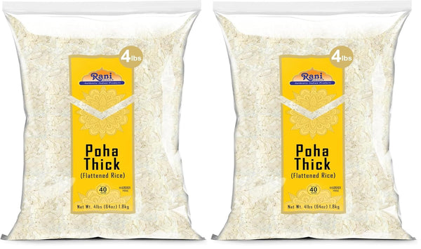 Rani Poha (Powa) Thick Medium-Cut (Flattened Rice) 64oz (4lbs) 1.81kg ~ All