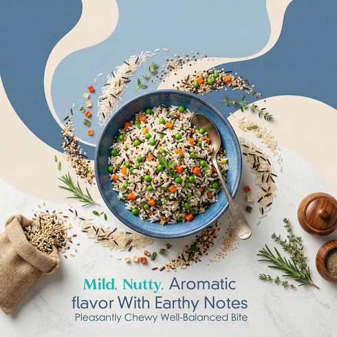 3-in-1 32 oz (2 lbs) Golden Crown Multigrain Blend with White Basmati, Wild Rice & Quinoa - Premium Quality, Vegan