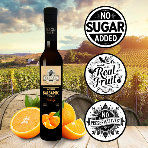 ELLORA FARMS A HEALTHY TOMORROW, TODAY Pack Pack 2 Ellora Farms, Combo Fresh Orange and Raspberry Infused Balsamic
