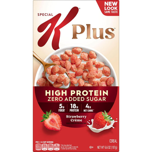6.6oz (1 Kellogg's Special K Zero Breakfast Cereal, Protein, Fiber, Strawberry Creme, Box)