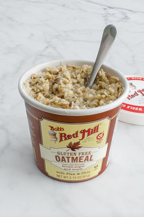 2.15 (Pack 12) Bob's Red Mill GF Oatmeal Cup, Maple & Brown Sugar, Ounce Cup of - Non GMO, Whole Grain, Kosher
