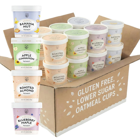 Mylk Labs Variety Pack Protein Oatmeal Cups, Whole Grain, Low Sugar, High