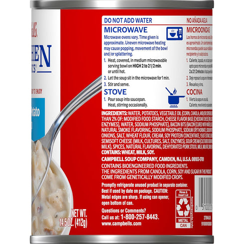 14.5 oz Campbell's Kitchen Classics Loaded Potato Soup, Can