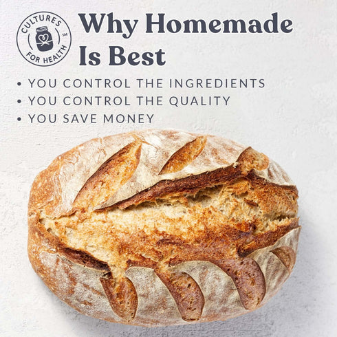 Cultures for Health Gluten Free Sourdough Starter | Heirloom Dehydrated Culture for Baking Gluten Free Bread | DIY