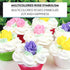 Set, 24 Count Global Sugar Art Edible Royal Icing Pink, Lavender and Yellow Rose Two sizes, for Cake and Cupcake
