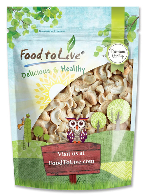 Food to Live Cashew Pieces, 3 Pounds Kosher, Raw, Vegan, Paleo Friendly,