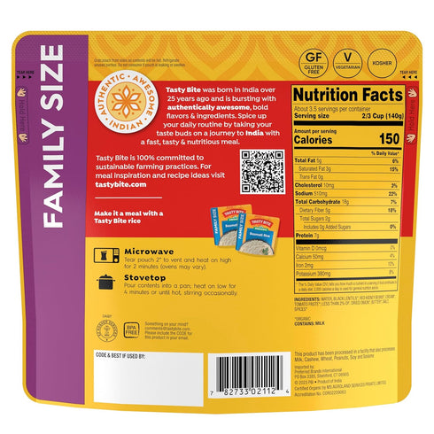(Pack 6) Tasty Bite Family Size Madras Lentil
