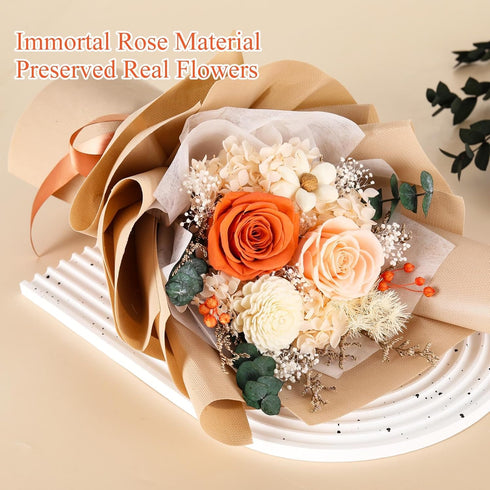 Jtoder Forever Flowers for Delivery, Preserved Flower Bouquets, Long Lasting Pink Roses, Gifts Bouquet for Mother Wife