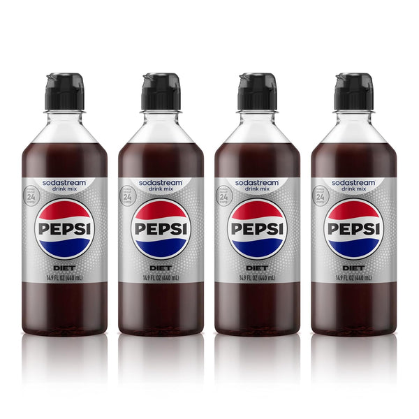 SodaStream Diet Pepsi New Pour Bottle Beverage Mix (440ml, Pack of 4)