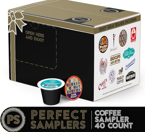 Pack, Pack 40 Count Crazy Cups Single Serve & K Cups Variety Including Unflavored Dark Roast & Medium Roast Pods, Pods