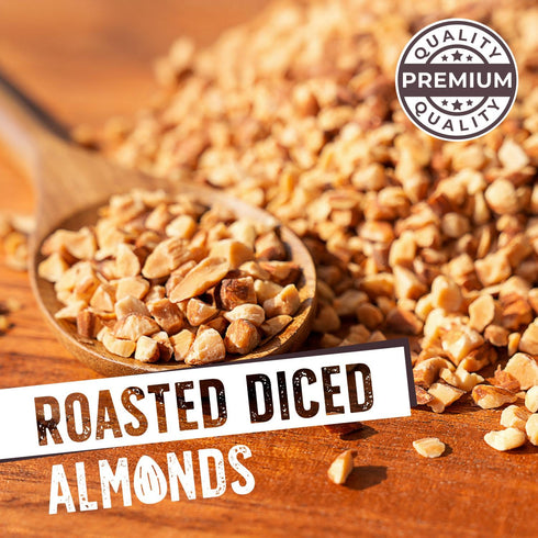 2.5lb Burroughs Family Farms USDA Organic Roasted and Diced Almonds First Regenerative Organic Certified Farm Unsalted