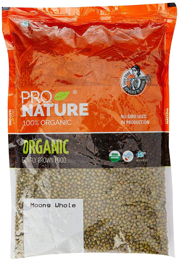 Hindustan Mart Pro Nature 100% Organic Moong Green Whole, 1kg