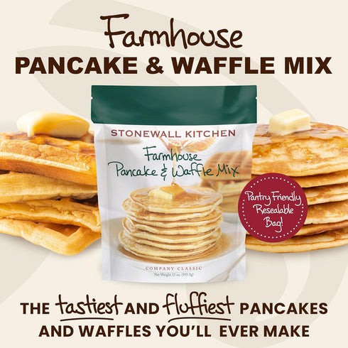 33 oz Stonewall Kitchen Farmhouse Pancake & Waffle Mix, Stand Up Pouch