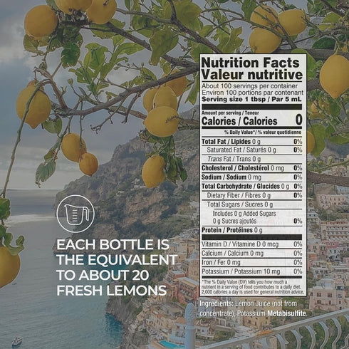 100% Concentrate,16.9oz (2 Pack) Tuscanini Sicilian Lemon Juice, Not from No Water Added | Convenient Size - Fits