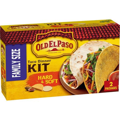 Old El Paso Hard & Soft Taco Dinner Kit, Family Size, 2