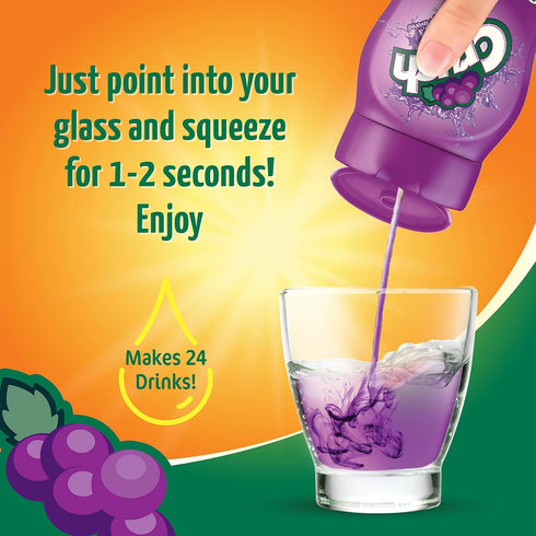 (4 96 Crush, Grape, Liquid Water Enhancer New, Better Taste! Bottles, Makes Flavored Water Drinks) Sugar Free, Zero
