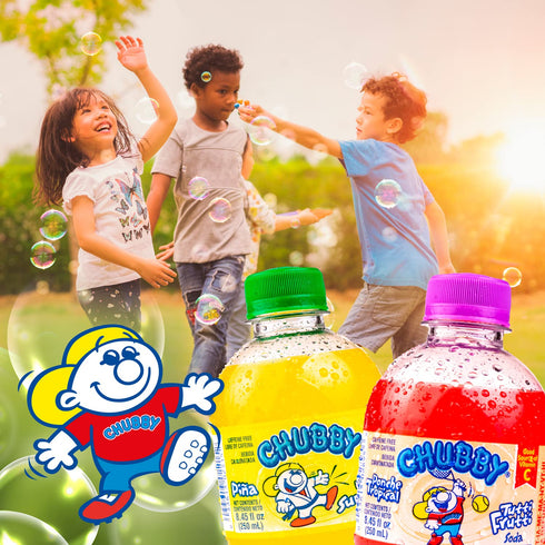 CHUBBY 8.4 oz (250ml) 6 Pack USA Soda (Orange)