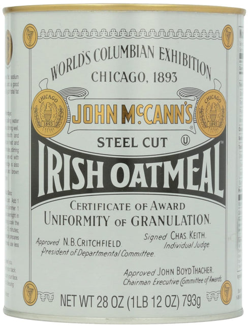 28 (Pack 4) McCann's Irish Oatmeal, Traditional Steel Cut Oats, Ounce